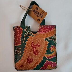 Pier 1 Leather Mirror w/Pouch